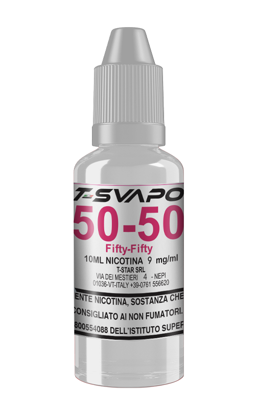1 Booster Nicotina 50-50 10 ml Nicotina 9 mg/ml consigliato multipli di  90/155 pz – T-SVAPO